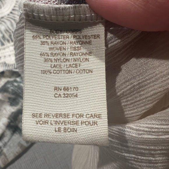 Free People Womens Small Lace Crochet Leopard Tunic Boho Dolman Top Blouse - Picture 5 of 5